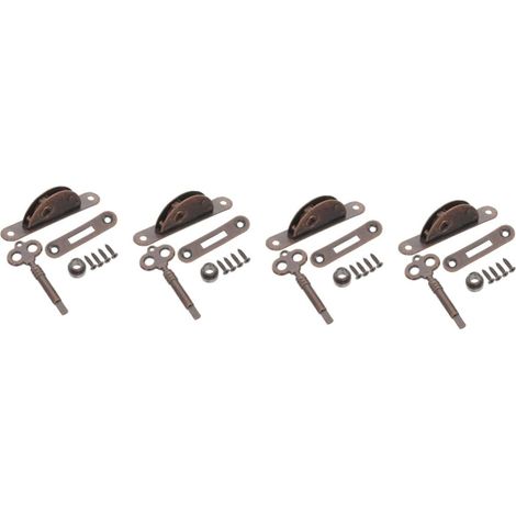 Lot de 4 verrous classiques demi, longueur pour meubles (1/5)