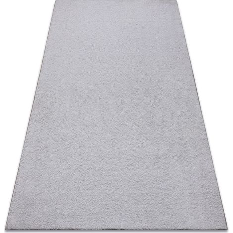 Teppich Teppichboden VELVET MICRO grau 90 eben, glatt, einfarbig grey 200x500 cm