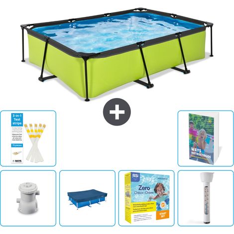 Exit Pool Rechteckig - 300x200x65 cm - 7-teilig S192