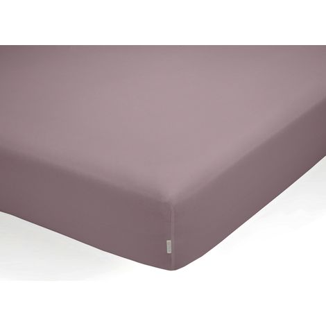 Sábana bajera ajustable de algodón orgánico color néctar. Cama de 105 cm. (1/2)