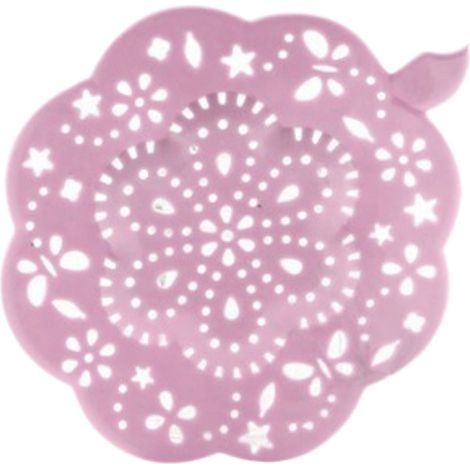 Gutter Cover - Silica Gel - For Kitchen Bathroom Laundry Floor Drain - 12 x 12 x 0.5 Cm - Pink - 2 Pieces (1/5)