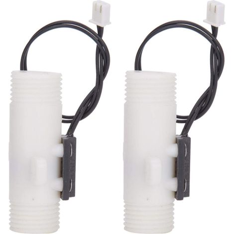 2 pièces Interrupteur de capteur de débit d'eau en Plastique Double Filetage mâle Performance Stable Interrupteur de capteur de débit d'eau pour Le contrôle de la Circulation de l'eau (1/5)