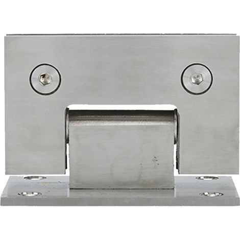 Charnière en acier inoxydable à 90° avec support mural de 8 à 12 mm pour porte de douche en verre (1/5)