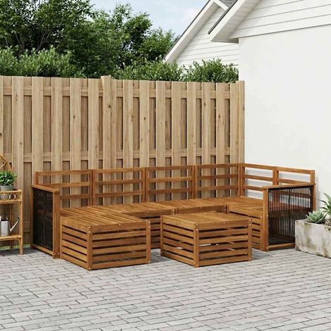 vidaXL Outdoor Sofa Set 6 pcs Natural Solid Acacia Wood (1/5)