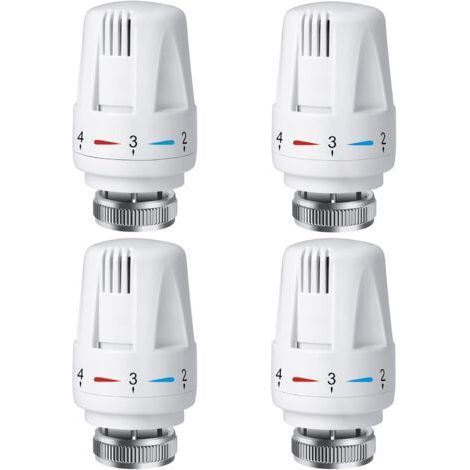4 PCS Tête Thermostatique Radiateur, Tête Thermostat Radiateur TRV M30 x 1,5, Vanne Thermostatique Radiateur, Vannes de Radiateur de Radiateur pour Système de Chauffage pour Maison et Bureau (1/5)