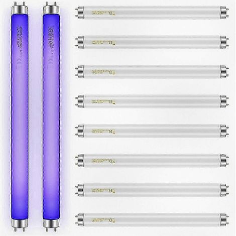 Lot de 10 ampoules UV BL T8 F10W 10W pour destructeur d'insectes d'intérieur, ampoules de rechange de 33 cm compatibles avec les destructeurs d'insectes de 20 W. (1/5)