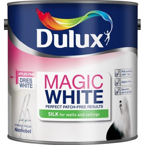 Dulux Retail Magic White Silk - Pure Brilliant White - 2.5 Litres