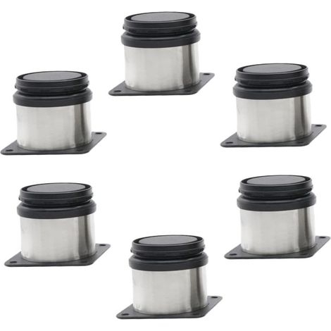 6-teiliges Set Edelstahl-Möbelfüße für Metallschränke, Metallmöbel, Klimaanlagen, Büromöbel, verstellbare Schrankbeine, verstellbare Tischbeine, Sockel (1/5)