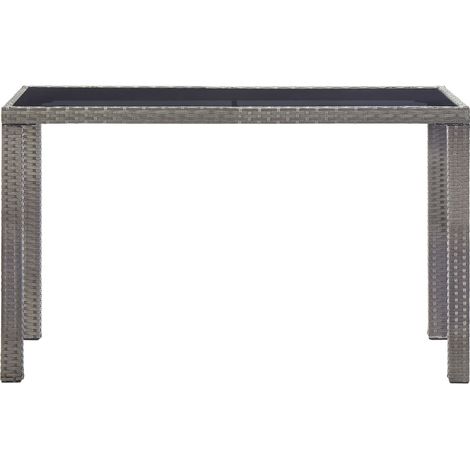 Maison Exclusive - Gartentisch Anthrazit 123x60x74 cm Poly Rattan (1/5)
