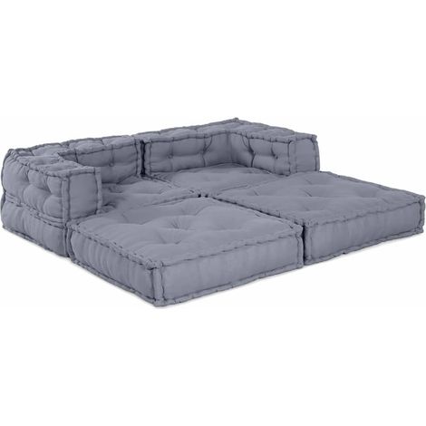 Maison Exclusive - Unité de canapé modulaire 2 pc Tissu Gris 140 x 70 x 56 cm (1/5)