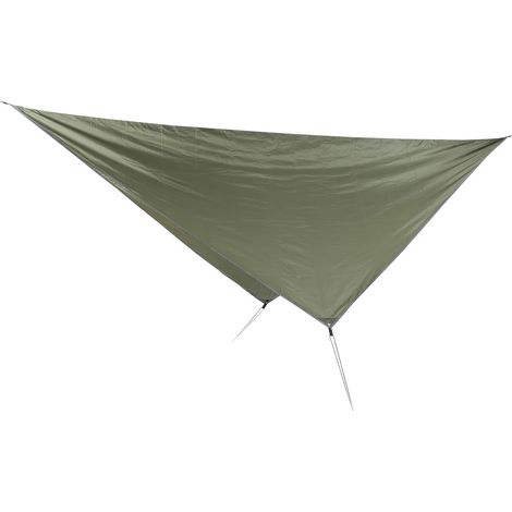 360 x 290 cm Campingabdeckung, wasserdicht, multifunktional, rautenförmig, Sonnenschutz, Strandtuch, Armeegrün (1/5)