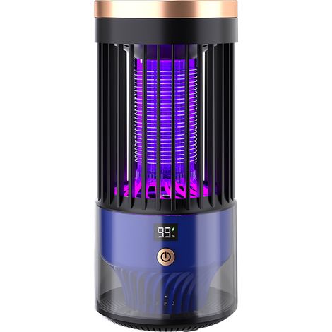Lampada elettrica ad aspirazione doppia da 5 W, modalità silenziosa e porta USB, illuminazione a 360° con lampada notturna integrata