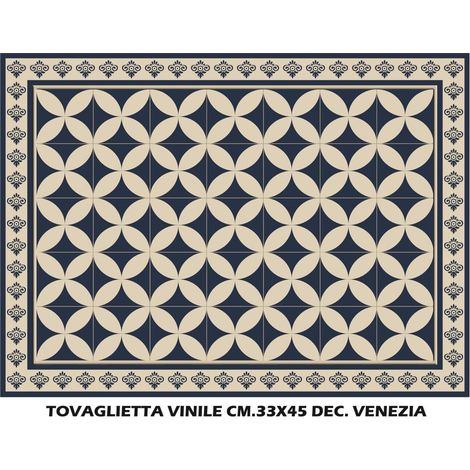 TOVAGLIETTA VINILE WMD PIAZZATO VENEZIA 33 X 45 CM MULTICOLORE