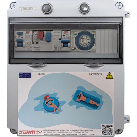 Cuadro Eléctrico Piscina Tosun 300W 9-14A Reloj Transformador (1/2)