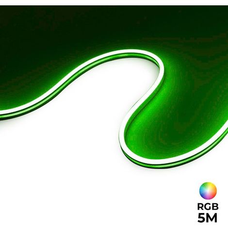 Neon Flex LED RGB 24V DC - 13X6mm - 5 metri - Lotto completo -