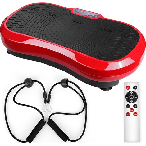 TLGREEN Vibrationsplatte mit Ultra leiser Motor 120 Stufen + 10 Trainingsprogramme mit Fernbedienung rutschfest Ganzkörpertraining, Fett verlieren inkl. Trainingsbänder (1/5)