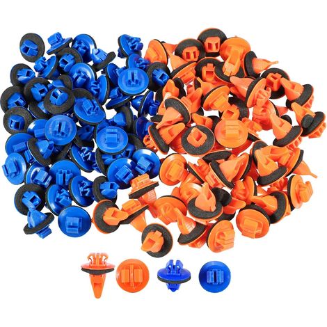 Clips d'élargisseur d'aile No.7549535010/7539735010-Kit de fixation de pare-chocs intérieur de porte d'aile de voiture-Plastique Bleu-50 ensembles (1/5)