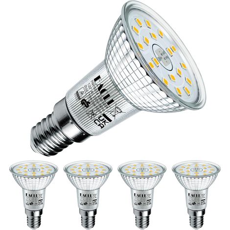 Ampoule LED E14 Blanc Neutre 4.9W Équivalent Incandescence Halogène 75W, Lot de 4. 585 Lumens 4000K Non Dimmable, Large Faisceau 120° Spot, Éclairag sans Scintillement, R50 Lampe à Réflecteur (1/5)