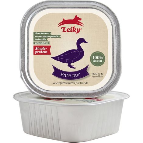 Pure Duck für Hunde 300g Leicht verdauliches Monoproteinfutter Leiky