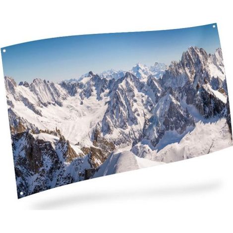 Poster in tessuto "Summit di montagna" per villaggi Natalizi -Grande (1/2)