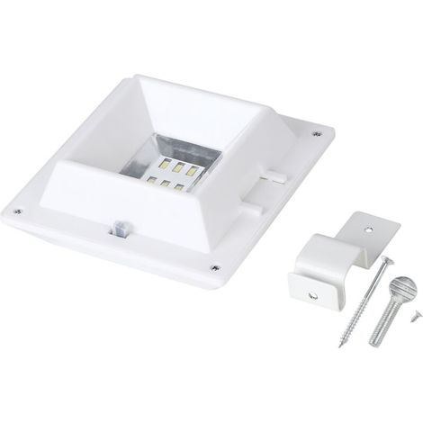 Crezuo 6 LED wasserdichte Solar-Zaunleuchte, ideal für Garten, Sicherheit und Außendekoration - Crezuo