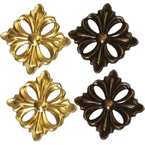 WHAMVOX Lot de 4 appliques décoratives creuses en alliage zinc (1/5)