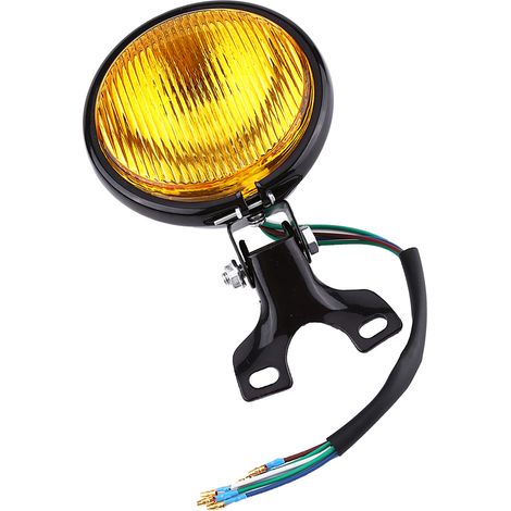 5" Ampoule de phare moto ronde ambrée pour Yamaha Kawasaki Honda Suzuki Choppers (1/5)
