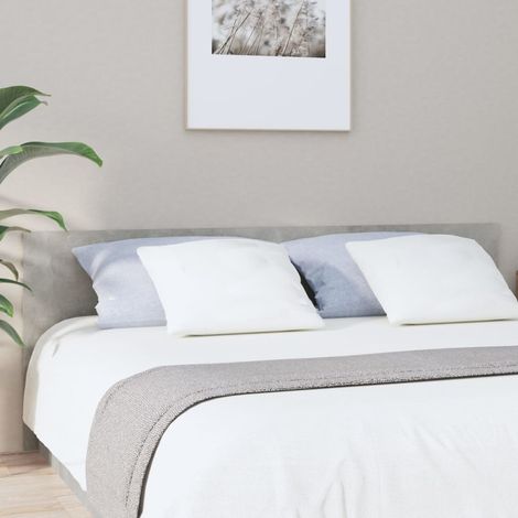 vidaXL Testiera Letto Grigio Cemento 200x1,5x80cm in Legno Multistrato