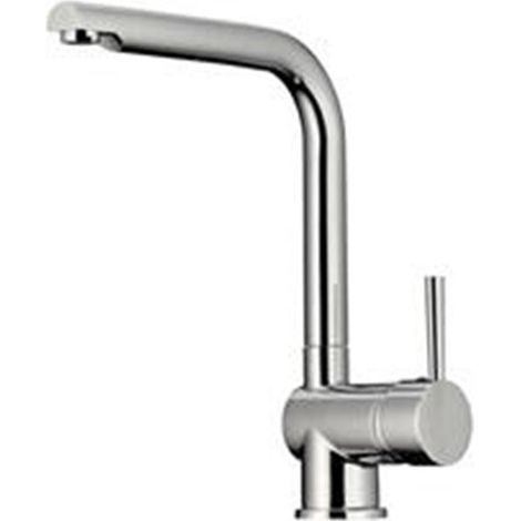 Naber LINEA Küchenarmatur Drive 2 mit ausziehbarem Auslauf Edelstahlfarbig Niederdruck (1/4)