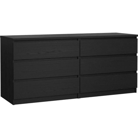 Dmora - Kommode Victoire, Wohnzimmerbuffet, Wohnzimmer-Sideboard, Moderne Küchen-Speisekammer, 154x50 h68 cm, Schwarz (1/5)