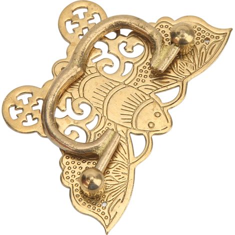 Poignée de tiroir vintage en laiton 92mm, forme chauve-souris pour meuble de rangement, style ancien et décoratif. (1/5)