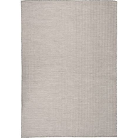 Tapis extérieur à tissage plat Terrasse Salon Cuisine - Tapis de jardin 160x230 cm Taupe BV517271 - BonneVie (1/5)