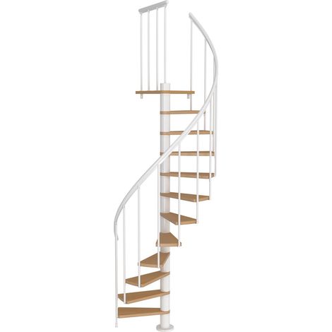 Deluxe 1200mm White Spiral Staircase