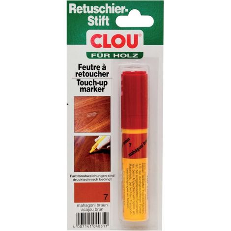 Rotulador de retocar para madera Nr. 7 caoba marrón (por 4)