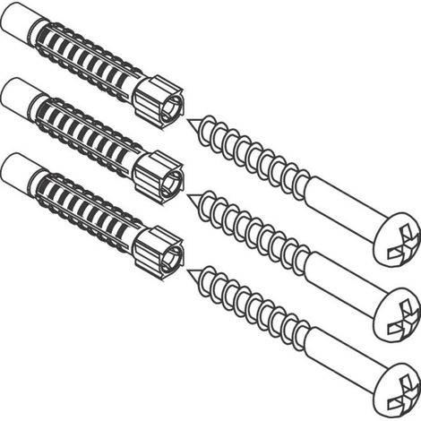 hansgrohe WallStoris Befestigungsteile 94268000 3 Schrauben, 3 Dübel