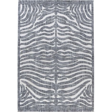 Tappeto moderno Sarai 300 con design grafico grigio (1/4)