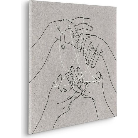 Komar Canvasbild Puppet Show - 60 x 60 cm - Bild auf Keilrahmen - Minimalistisch Modern (1/2)