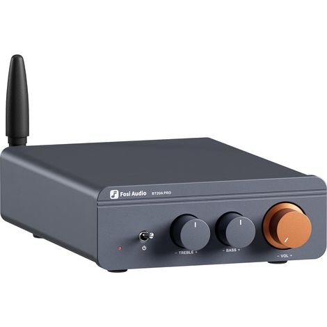 Amplificateur Audio, 300 W x2 Mini Ampli HiFi avec TPA3255, Ampli Bluetooth 2 Canaux Stéréo Classe D Intégré pour Haut-parleurs avec Contrôle des Aigus et des Basses (1/5)