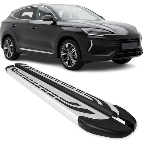 OMAC Marchepieds Latéraux pédale Compatible avec BYD Seal U SUV 2024-2025 Aluminium Gris 2Pcs