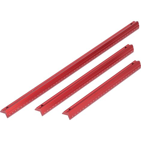 Règle de menuiserie en alliage d'aluminium, lot de 3, équerre de précision de poche, outil de mesure et de traçage pour charpentier