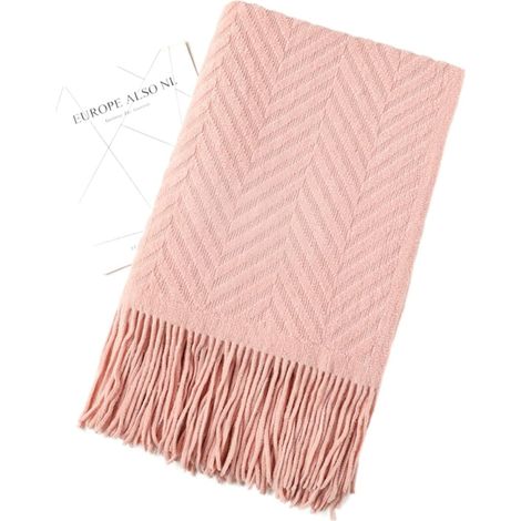 Cuddly Blanket Fluffy Super Soft Reversible Blanket as Fleece Blanket Bedspread Couch130 x 150 cm(pink) (1/5)