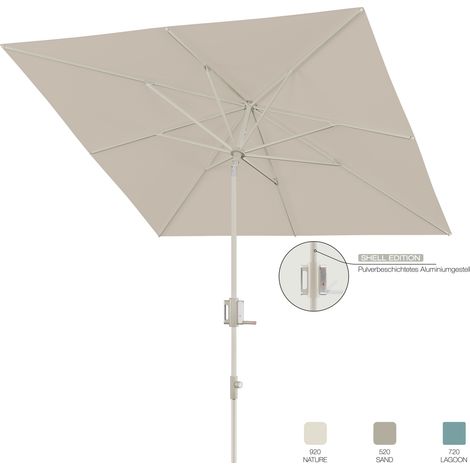 KNIRPS APOLL 240 x 240 cm quadratisch Balkonschirm 3 Farbvarianten Shell Edition Sonnenschirm
