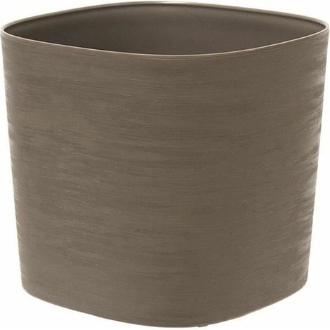 Vaso con riserva d'acqua - GARDEN ID Respect - Talpa 25 x 25 cm - 100% rifiuti domestici - 100% riciclabile - Superficie strutturata. (1/3)
