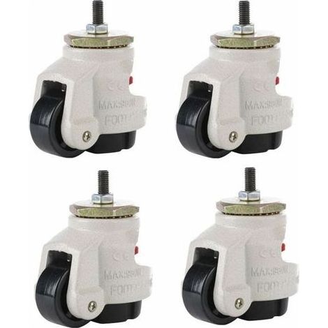 4PCs Roulette Résistante en Nylon Roues de Roulette pour Garage d'Établi Chariot à Tableau Meubles (1/5)