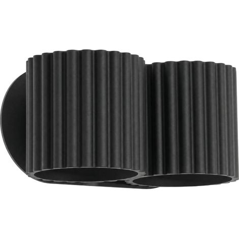 Appliques Aura aluminium noir 2xG9 21cm Sollux (1/5)