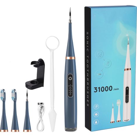 Brosse à dents électrique avec détartreur noir-AquaForge (1/5)