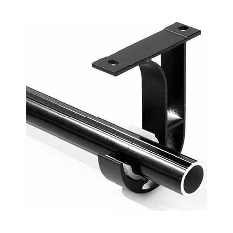pcs Curtain Rod Bracket Ceiling Mounting Brackets Zinc Alloy Closet Rod Holder for Bedroom Living Room with Screws Expansion Pipes (Black)