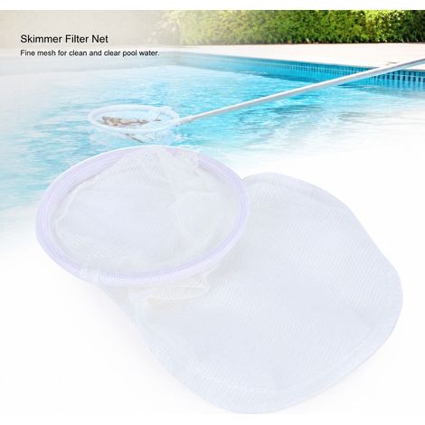 Sacchetto raccogli foglie per skimmer, in nylon a maglia fine e plastica, diametro 14 cm, accessorio per la pulizia di piscine fuori terra. (1/5)