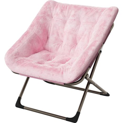 Fauteuil papasan lune rose clair – Pieds dorés – Structure fer et fourrure de lapin – Chaise d'accent confortable – Idéal pour salon et chambre à coucher
