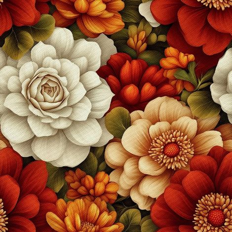 Tela decorativa para exteriores Oxford - Diseño floral colorido DX18082 (1/5)